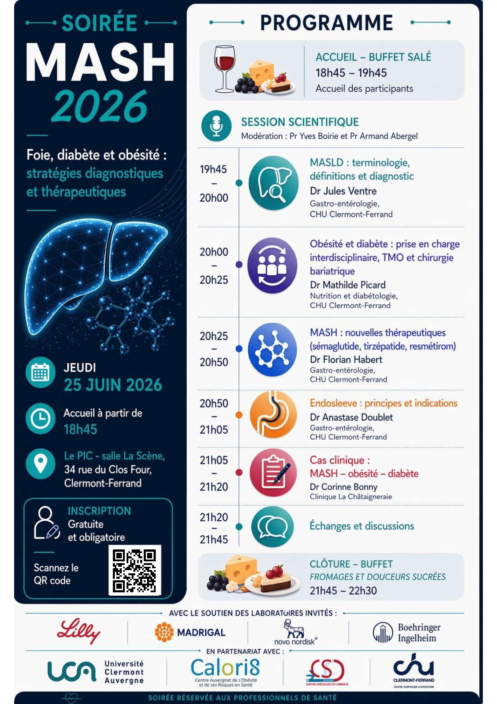 « SOIREE MASH : Foie, diabète et obésité : options diagnostiques et thérapeutiques en 2026 »